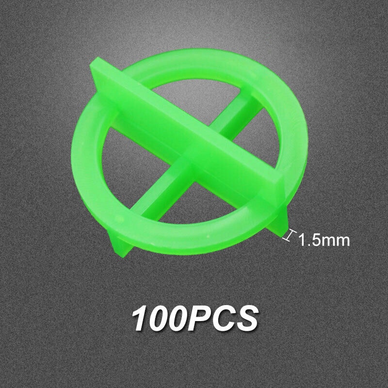 100pcs Tile Leveling System Cross Spacers Recyclable Plastic Tools 1.5 ...
