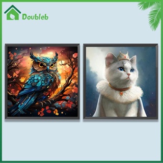 【Doub X ✮】ภาพวาดปักเพชร ทรงกลม ลายสัตว์ 5D DIY สําหรับตกแต่งบ้าน ✮