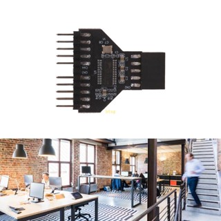 Bt อะแดปเตอร์ขยายเมนบอร์ด USB 9Pin Header 1 เป็น 2 9-Pin USB HUB USB2 0