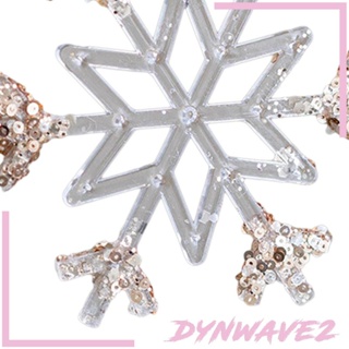 [Dynwave2] จี้รูปเกล็ดหิมะ เครื่องประดับ สําหรับตกแต่งต้นคริสต์มาส ปีใหม่ ปาร์ตี้ ธีมฤดูหนาว