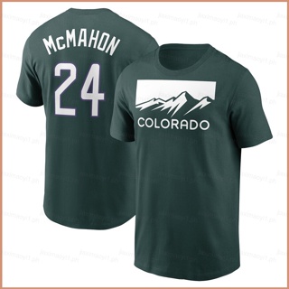 เสื้อยืดแขนสั้น พิมพ์ลาย Colorado Rockies McMahon Blackmon 23 MLB พลัสไซซ์ สําหรับผู้ชาย และผู้หญิง