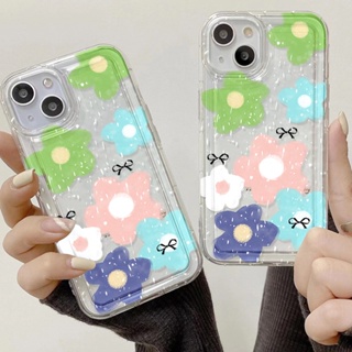 ดอกไม้หลากสีเต็มจอ เคสไอโฟน Compatible for iPhone 11 14 13 12 15 Pro Max 7 8 SE XR 11Pro 14 15 Plus X XS max