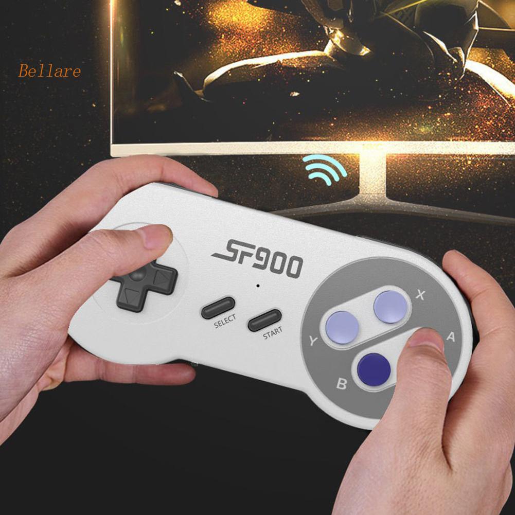 sf900-เกมคอนโซลย้อนยุค-พร้อมตัวควบคุมเกม-2-ชิ้น-ตัวรับสัญญาณวิดีโอเกมไร้สาย-2-4g-สําหรับ-super-nintendo-sega-drive-bellare-th