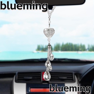 Blueming2 กระจกมองหลัง รูปหัวใจ ประดับเพชรคริสตัล สร้างสรรค์ สําหรับผู้หญิง