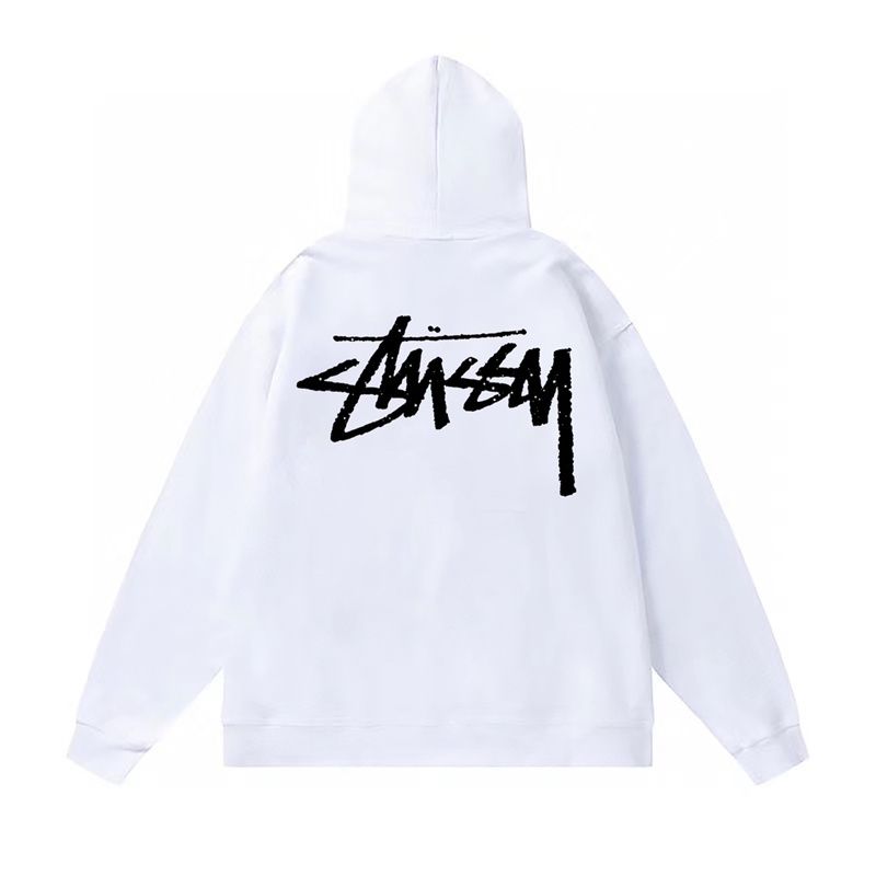 stussy-เสื้อกันหนาว-มีฮู้ด-พิมพ์ลายโลโก้-ขนาดใหญ่-สองด้าน-ทันสมัย-และหลากหลาย-นําเข้า-ล้างออกไม่ได้หลายร้อยครั้ง-แสดงอารมณ์ของทั้งชาย-และหญิง-n