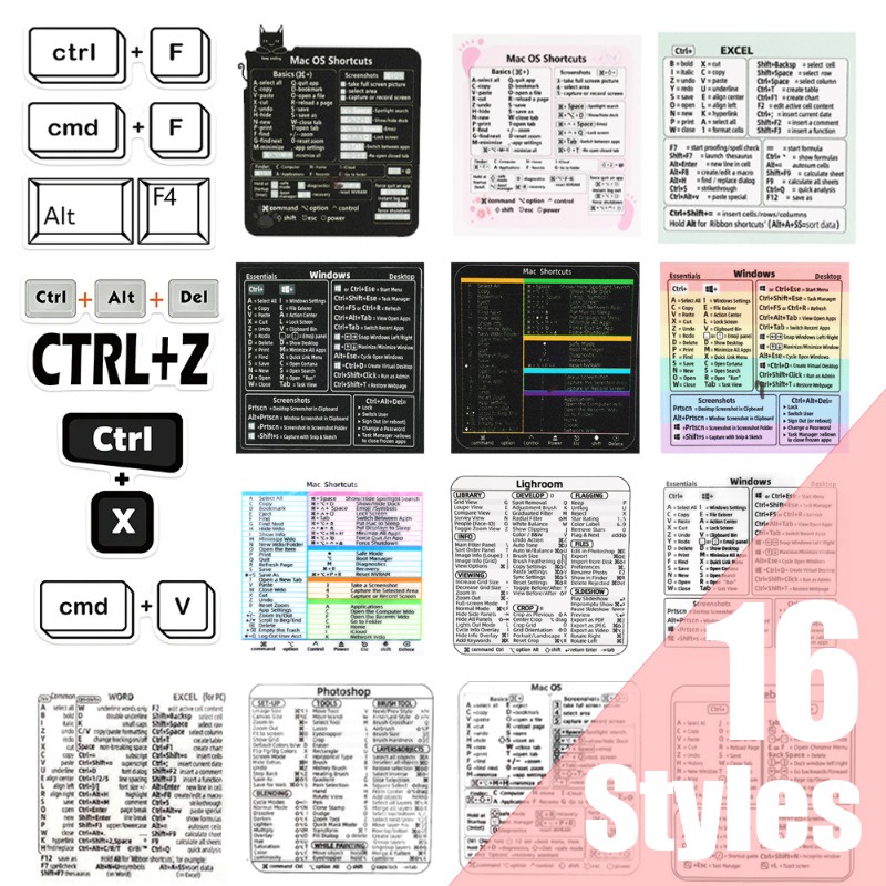 สติกเกอร์แปะคีย์บอร์ด-8-5-ซม-8-5-ซม-มีกาวในตัว-สําหรับ-windows-photoshop-word-excel