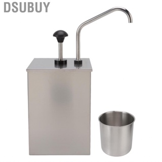 Dsubuy 4L Sauce Dispenser Pump Stainless Steel Condiment Station And Single Head