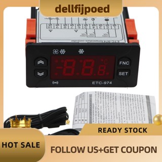 【dellfijpoed】ETC-974 เทอร์โมสแตท ไมโครคอมพิวเตอร์ ควบคุมอุณหภูมิ 220V NTC เซนเซอร์เตือนภัย