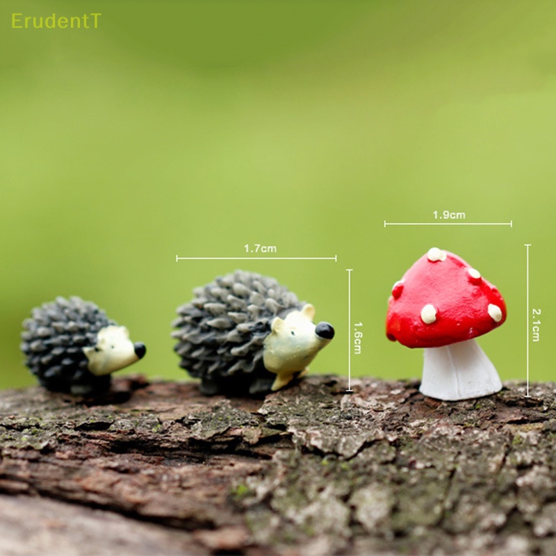 erudentt-ตุ๊กตาเม่นจิ๋ว-สําหรับตกแต่งบ้านตุ๊กตา-3-ชิ้น