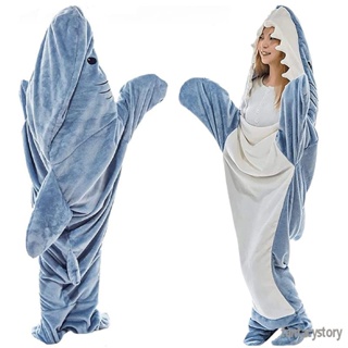 ถุงนอนผ้าห่ม ผ้าคลุมไหล่ ลายการ์ตูนฉลาม คุณภาพสูง สําหรับเด็ก และผู้ใหญ่ ขนาด 140 ซม. - 210 ซม.