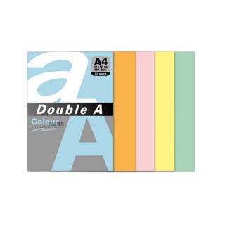 DOUBLE A กระดาษการ์ด A4 คละสี หนา 150 แกรม จำนวน 50 แผ่น