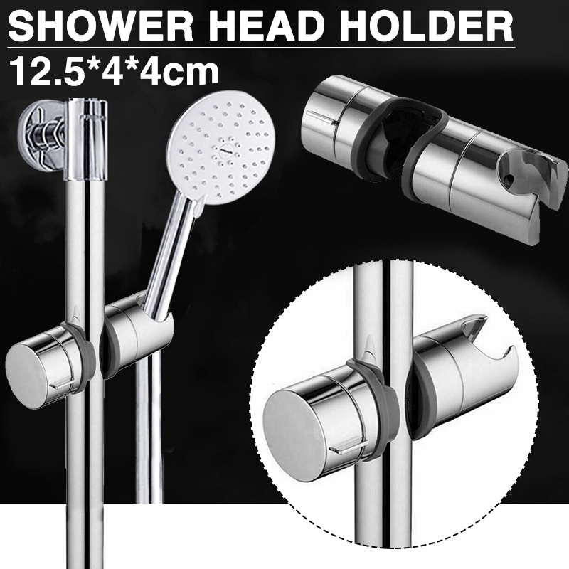 Chrome Bathroom Shower Head Holder Riser Rail Bracket Slider Bar