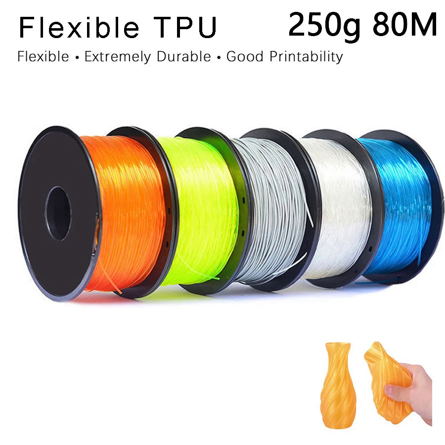 TPU 3D Printer Flexible Filament 250g 1.75mm Length 80M | Shopee Thailand