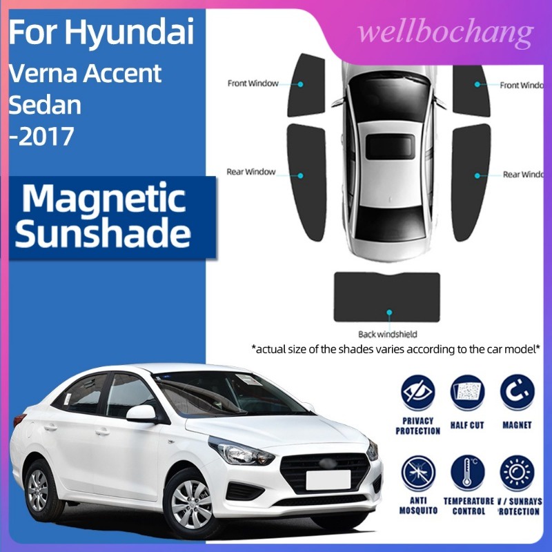 สําหรับ Hyundai Accent IV Sedan SOLARIS Verna 2010-2017 Magnetic Car ...