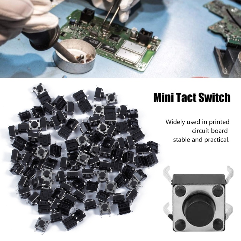 BT 100 แพ็ค Mini Micro Tact Switches พลาสติก Swithces อุปกรณ์เสริมปุ่ม ...