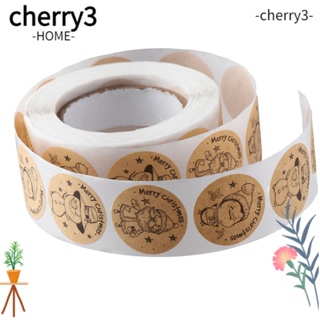 Cherry3 สติกเกอร์ ลายซานต้าคลอส แฮนด์เมด สําหรับตกแต่งงานแต่งงาน คริสต์มาส 500 ชิ้น ต่อม้วน