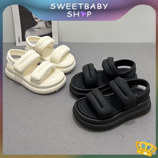 Sweetbaby💋ส่งเร็ว🚚รองเท้าแตะลําลอง ส้นแบน พื้นหนา เหมาะกับเดินชายหาด แฟชั่นฤดูร้อน สําหรับสตรี และนักเรียน 2023