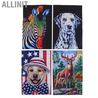 Allinit Elk Garden Flag Dog American Linen for Backyards Decks