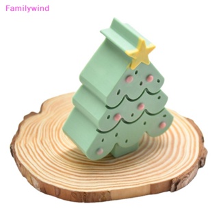 Familywind&gt; แม่พิมพ์ซิลิโคนเรซิ่น รูปต้นคริสต์มาส สโนว์แมน 3D แฮนด์เมด สําหรับทําน้ําแข็ง ช็อคโกแลต Diy