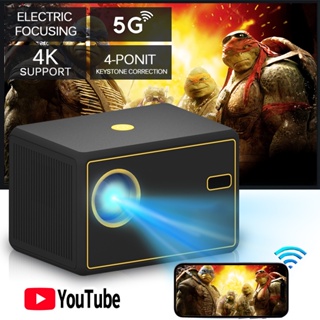 โปรเจคเตอร์ Y7 Youtube Version รองรับ 1080P 4K Video Electirc Focus WiFi 6 Smart LED Video Home Theater