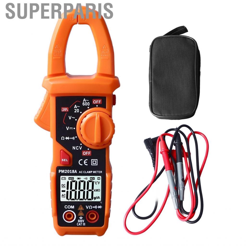 Superparis Clamp Multimeter High Accuracy Backlight Display Digital Amp