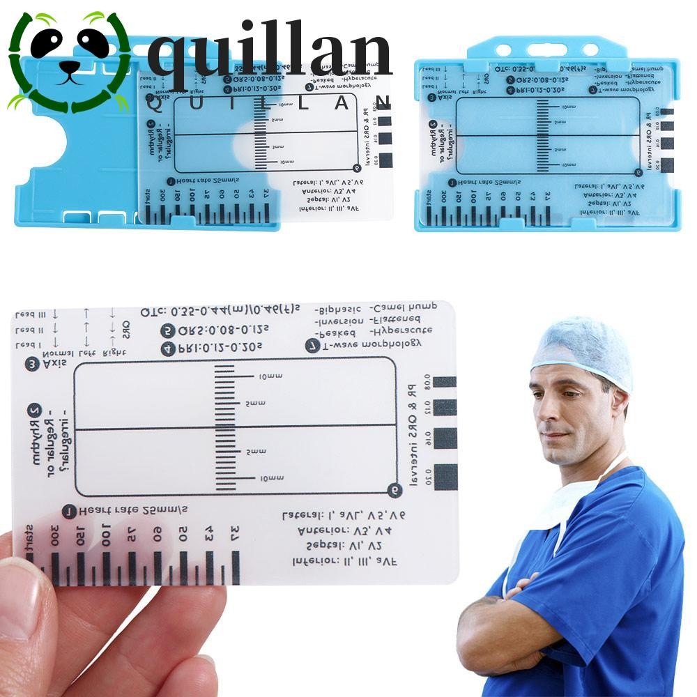 Quillan ECG 7 Step Ruler Card, Interpretation Portable Pocket ECG/EKG ...