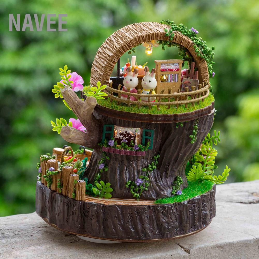 navee-บุคลิกภาพ-diy-ป่าไม้ประกอบแบบจำลองบ้านจิ๋วของเล่นของขวัญวันเกิด