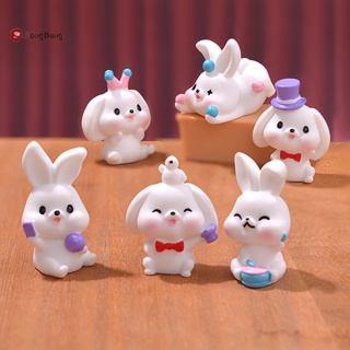 Abongbang ตุ๊กตากระต่ายน่ารัก ขนาดเล็ก สําหรับตกแต่งบ้านตุ๊กตา 1 ชิ้น