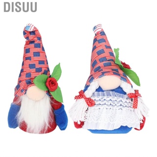 Disuu 4th Of July Gnomes Decorative American Independence Day Bright Color for Kitchen Tiered Tray