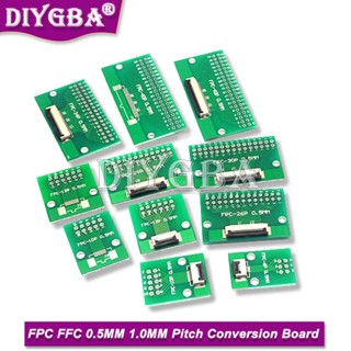 บอร์ดแปลงสายเคเบิล FPC FFC ระยะร่อง 0.5 มม. สําหรับบอร์ดแปลง PCB 6P 8P 10P 20P 30P 40P 60 DIY 1 ชิ้น