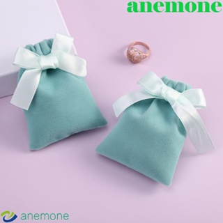 Anemone ถุงใส่เครื่องประดับ ต่างหู สร้อยคอ ประดับโบว์ แบบผูกเชือก