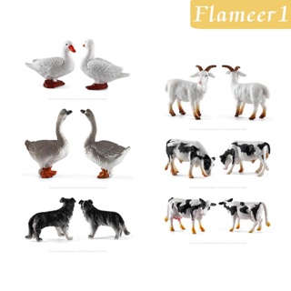 [flameer1] ชุดโมเดลไก่จําลอง ฟาร์มสัตว์ 19 ชิ้น