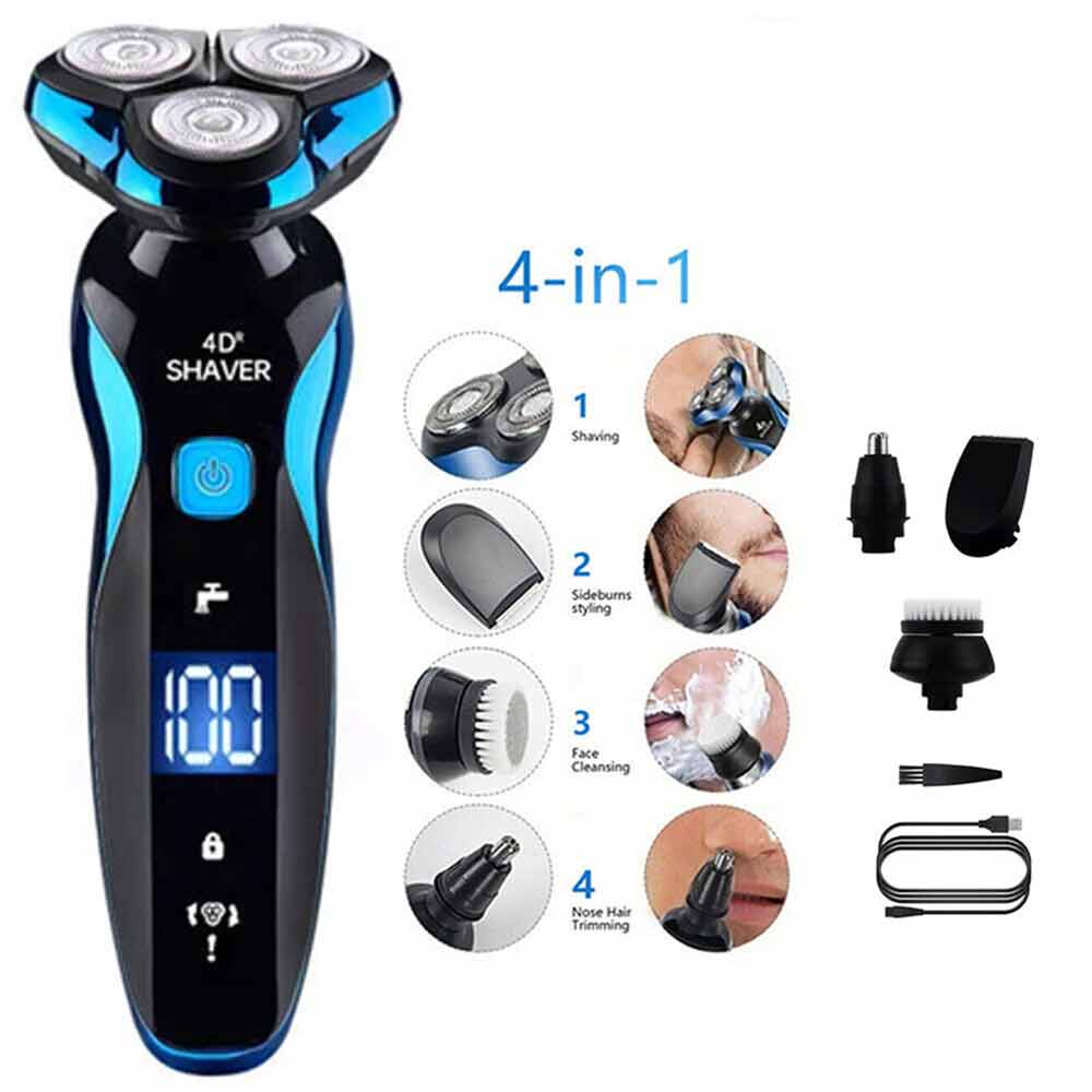 New Electric Shaver For Men 9D Electric Beard Trimmer USB Rechargeable ...