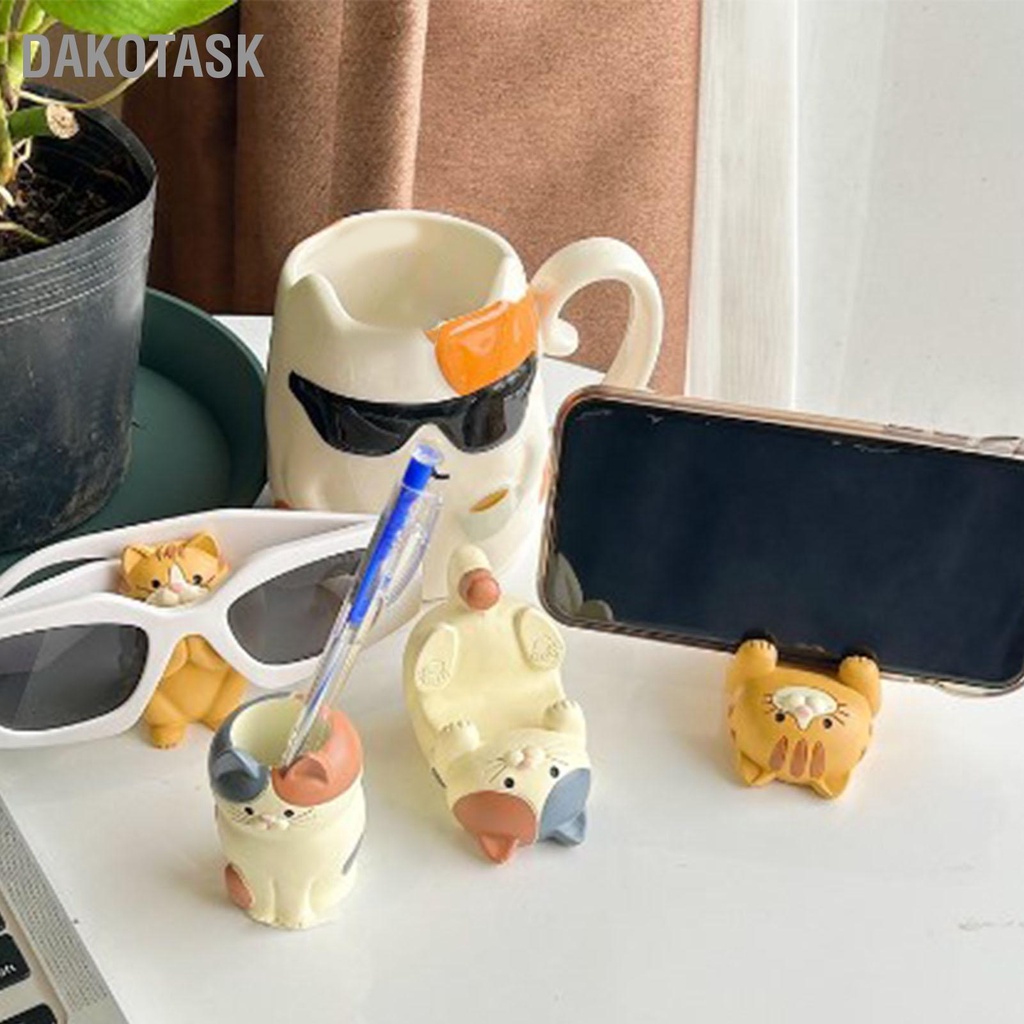 dakotask-เครื่องประดับแมวโทรศัพท์มัลติฟังก์ชั่นแท็บเล็ตแว่นตาผู้ถือปากกาตกแต่งโต๊ะสำหรับ-home