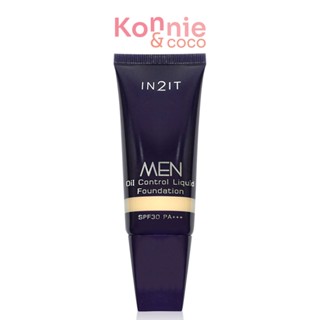 In2It Men Oil Control Liquid Foundation SPF30 PA+++ 15g #MOQM101 Sand รองพื้นสำหรับผิวผู้ชาย.