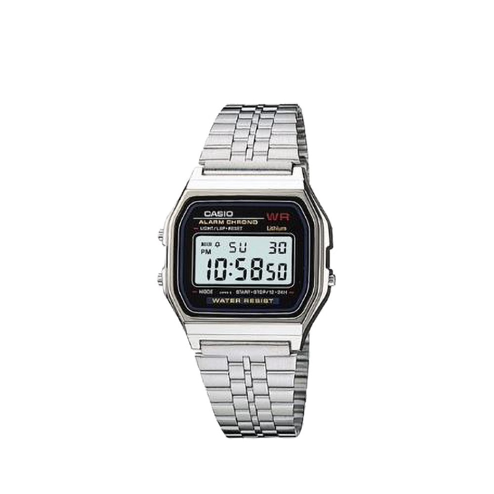 casio-นาฬิกาข้อมือ-casio-รุ่น-a-159wa-n1df-วัสดุสเตนเลสสตีล-สีดำ