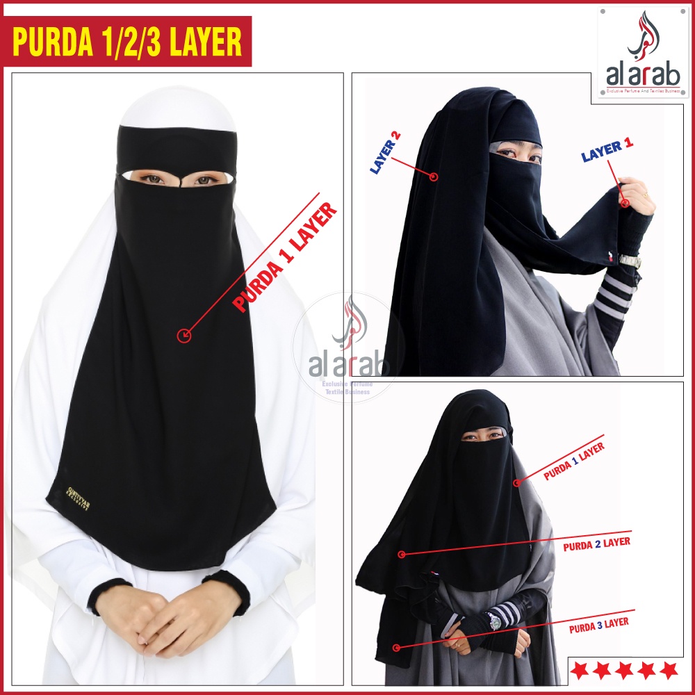 Niqab Purda Umrah Dan Haji Niqab Purdah Muslimah Nikap Purda 1 ชั้น 2 ...