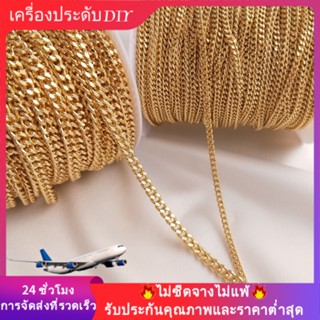 💖เครื่องประดับ DIY💖สร้อยคอโซ่ชุบทอง 14K Glittering สไตล์เกาหลีแฮนด์เมด DIY【โซ่/สร้อยคอ/สร้อยข้อมือ】