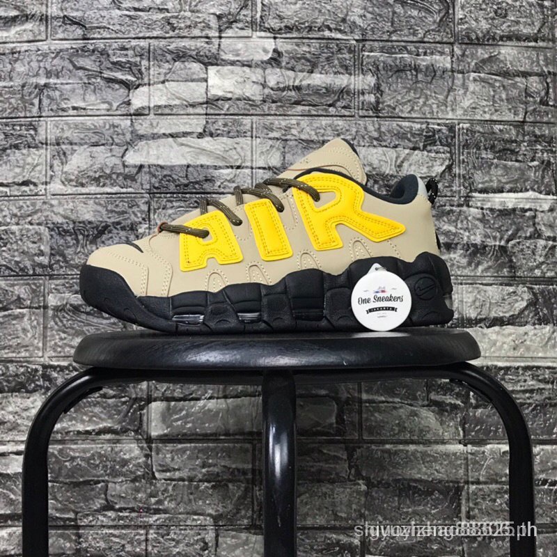 Nike air uptempo yellow best sale and black