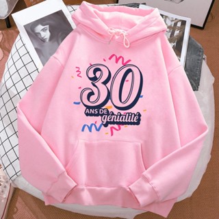 เสื้อกันหนาวมีฮู้ด ลายกราฟฟิค 90s 90s แนวตลก เหมาะกับหน้าหนาว สําหรับผู้หญิง 30 ปี