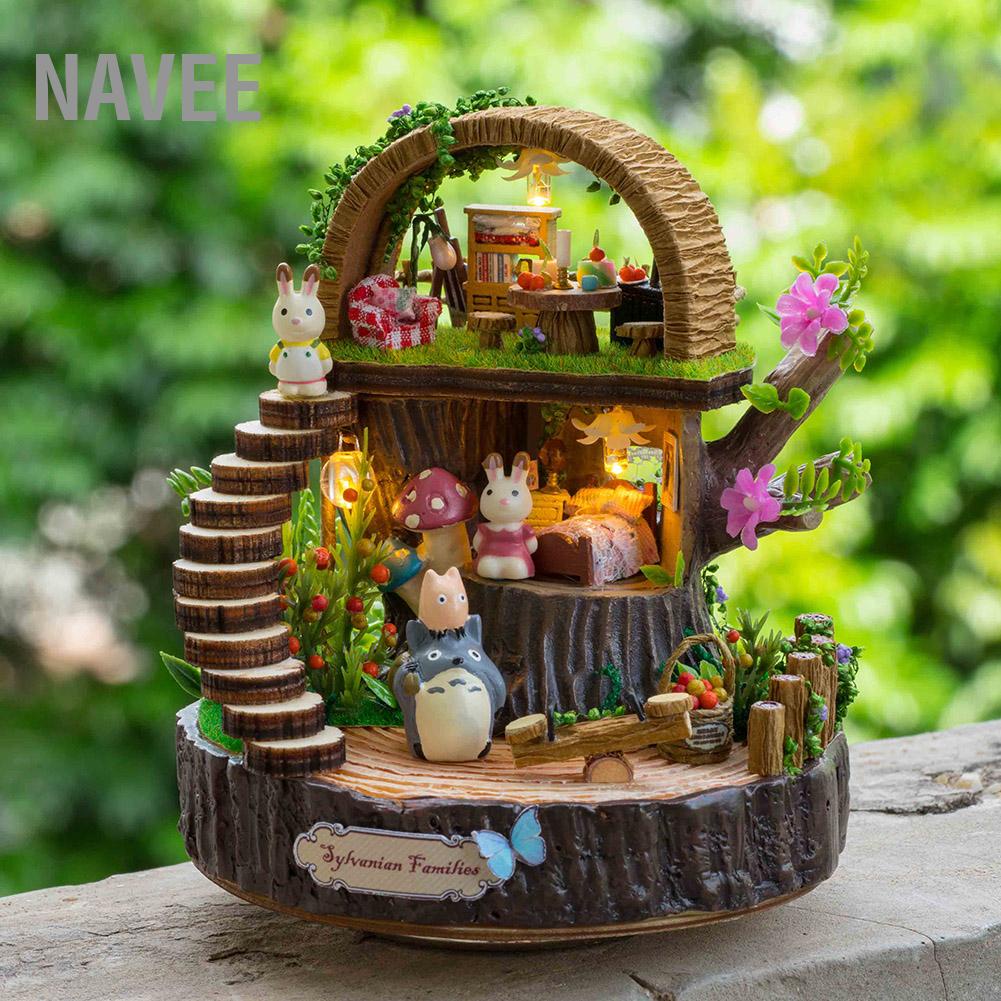 navee-บุคลิกภาพ-diy-ป่าไม้ประกอบแบบจำลองบ้านจิ๋วของเล่นของขวัญวันเกิด