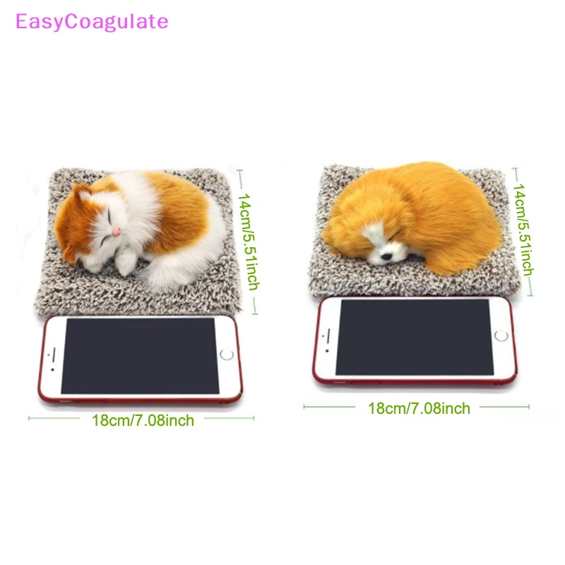 ของเล่นตุ๊กตาสุนัข-แมวจําลองน่ารัก-สําหรับตกแต่งภายในรถยนต์