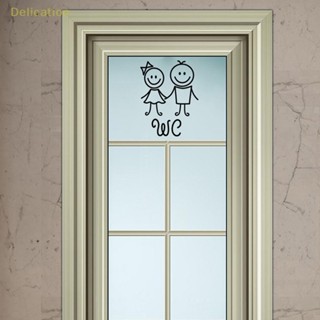 [Delication] ใหม่ล่าสุด สติกเกอร์ไวนิล ลายการ์ตูน WC กันน้ํา สําหรับติดตกแต่งผนังห้องน้ํา ประตูห้องน้ํา