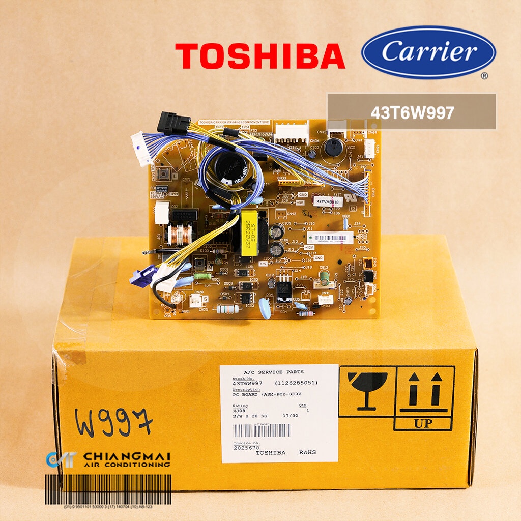 43t6w997 แผงวงจรแอร์ Carrier แผงบอร์ดแอร์แคเรียร์ บอร์ดคอยล์เย็น รุ่น 
