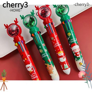 Cherry3 ปากกาลูกลื่น ลายกวางคริสต์มาส สําหรับตกแต่งบ้าน โรงเรียนประถม 1 ชิ้น