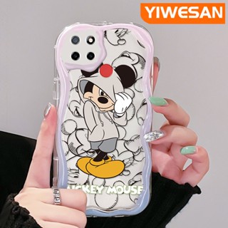 เคสโทรศัพท์มือถือ ซิลิโคนใส กันกระแทก ลายการ์ตูนมิกกี้เมาส์ สีครีม แฟชั่น สําหรับ Realme C12 C15 C21 C25 C25s Narzo 20 Narzo 30A Narzo 50A