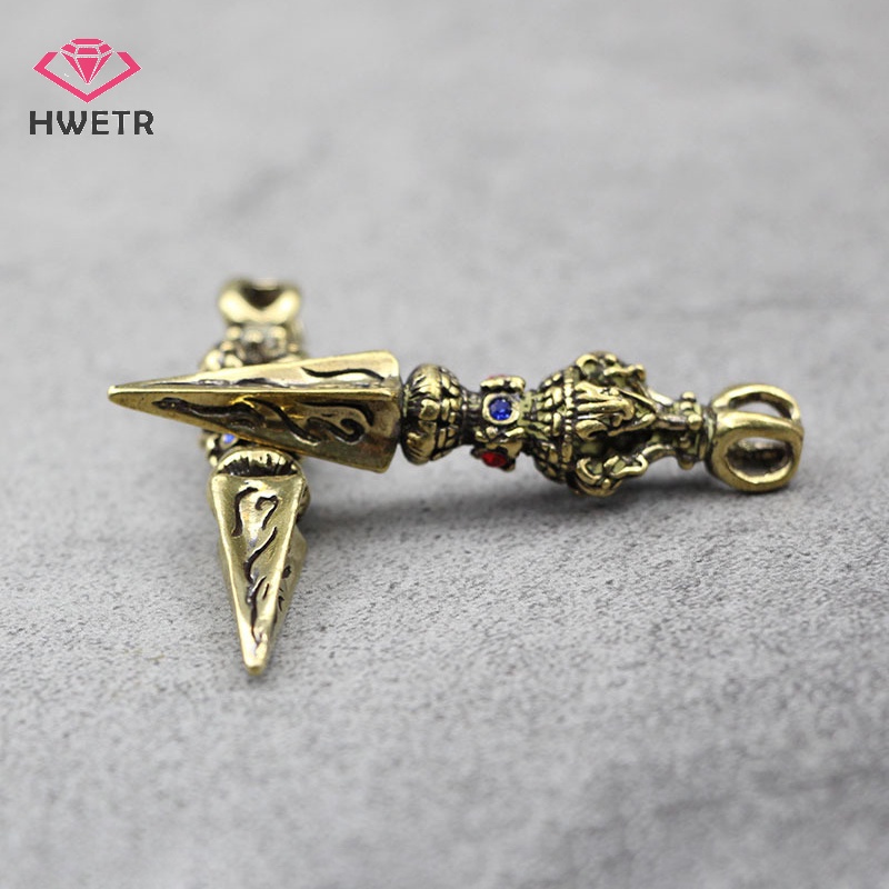 hwetr-พวงกุญแจทองเหลือง-จี้รูปศาสนาพุทธ-สไตล์วินเทจ-สําหรับแขวนตกแต่ง