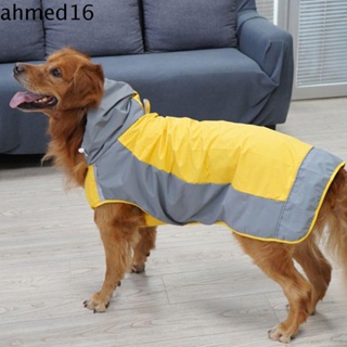 Ahmed เสื้อกันฝน ผ้าโพลีเอสเตอร์ กันน้ํา ระบายอากาศ สีเหลือง สําหรับสุนัข