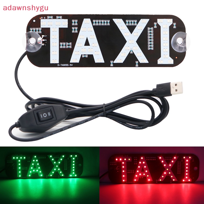 adagu-taxi-ไฟป้ายแท็กซี่-led-สองสี-เปลี่ยนสีได้-2-สี-พร้อมตะขอ-usb-สีแดง-และสีเขียว-usb-th