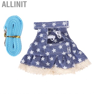 Allinit Rabbit Harness Leash Cute Blue Star Adjustable Soft Small Pet  Set for Hamster Ferrets Guinea